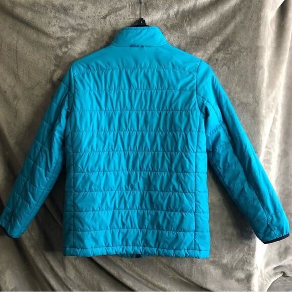 Lands’ End Youth Boys Teal Mock Neck Puffer Jacket Reg Size Large 14H-16H - Picture 7 of 10